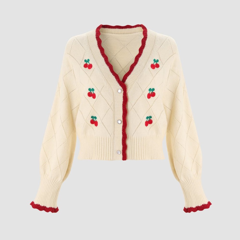 CIDER Cherry Knitted Cardigan